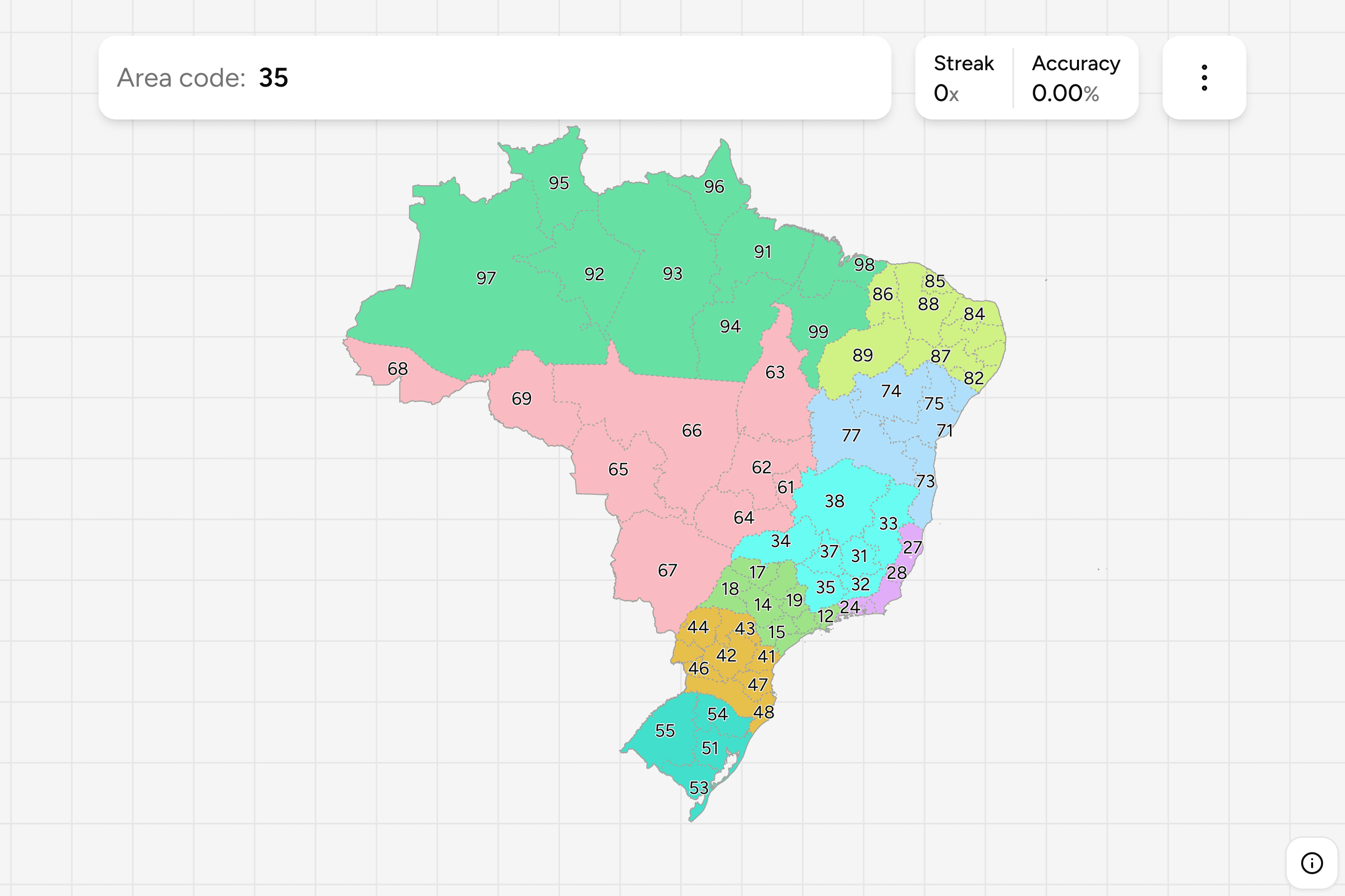 Screenshot of Brazil Dialing Codes