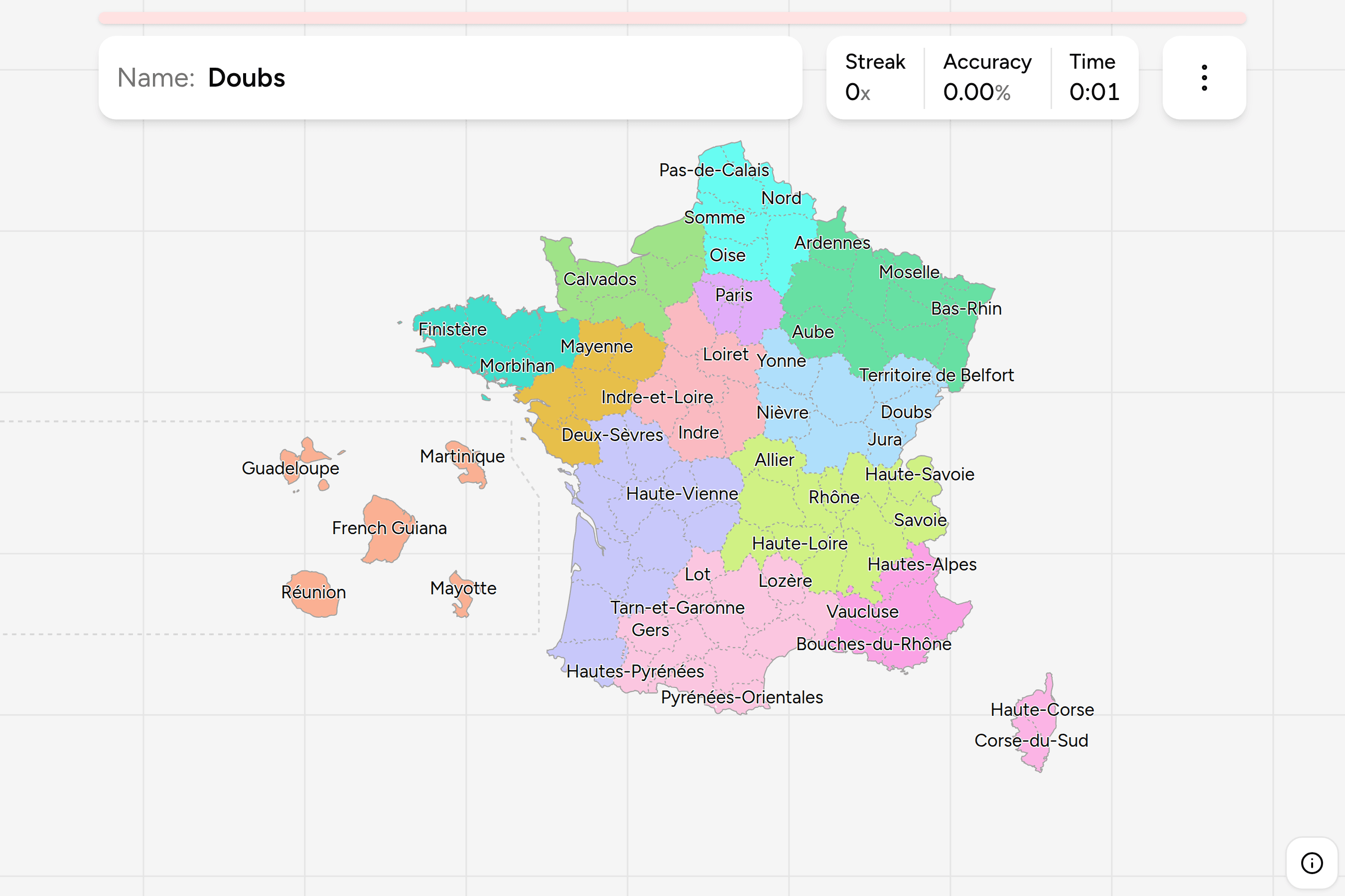Screenshot of France Departments