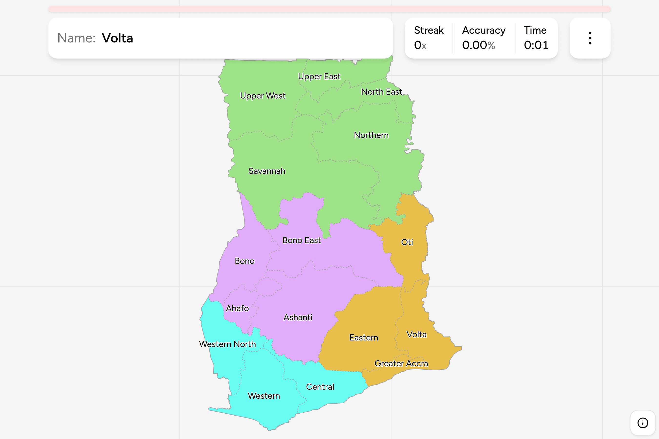 Screenshot of Ghana Regions