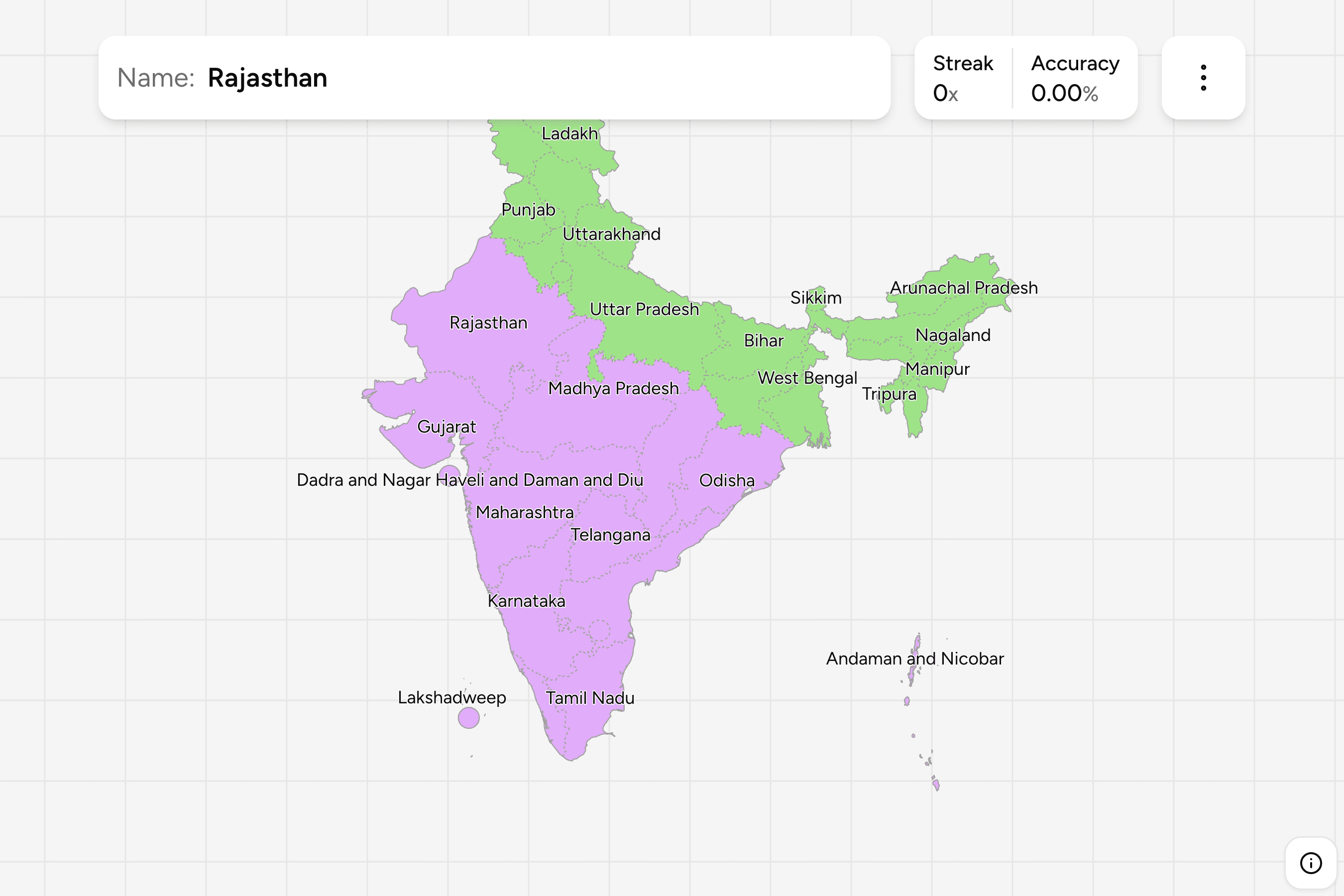Screenshot of India States
