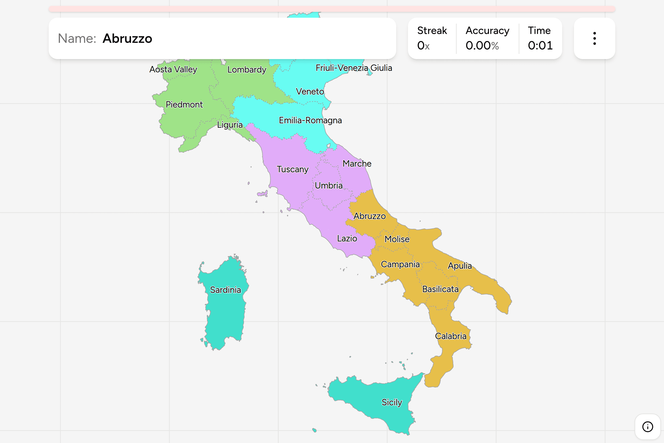 Screenshot of Italy Regions