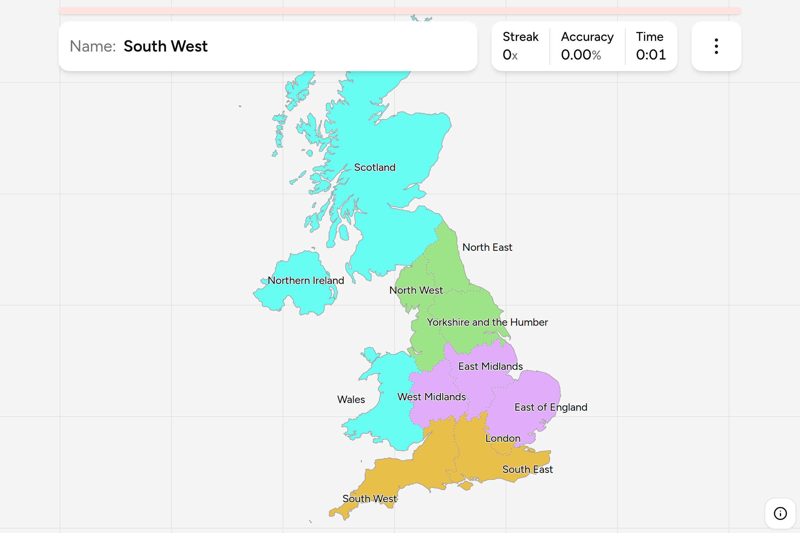 Screenshot of UK Nations and Regions
